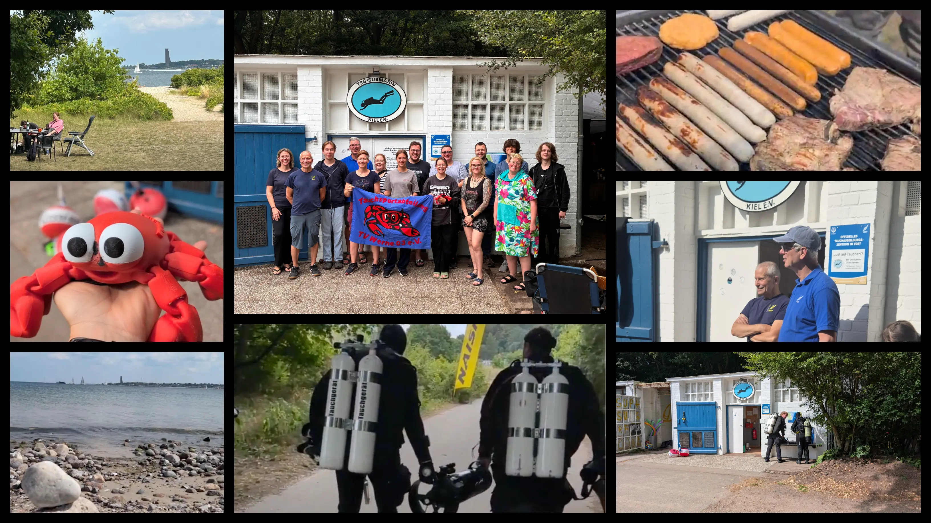 Verschiedene Bilder vom Vereinstreff mit dem TV Werne 03 als Collage